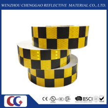 Fita de conspicuidade reflexiva Design preto / amarelo grade (C3500-G)